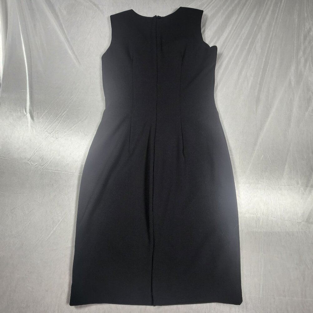 calvin klein ruffle dress black CALVIN KLEIN BELTED RUFFLE DRESS  eKlozet